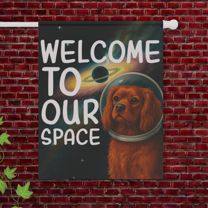 Ruby Cavalier Space Garden Flag