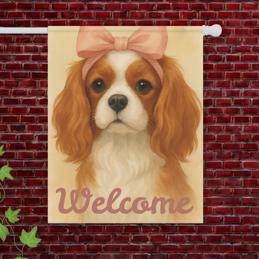 Blenheim Cavalier Pink Coquette Garden Flag
