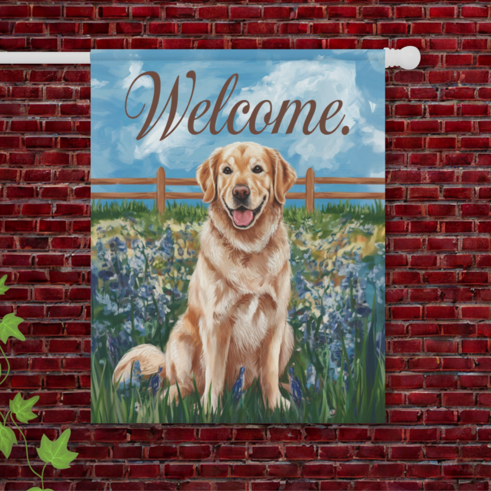 Golden Retriever Welcome Home Garden Flag