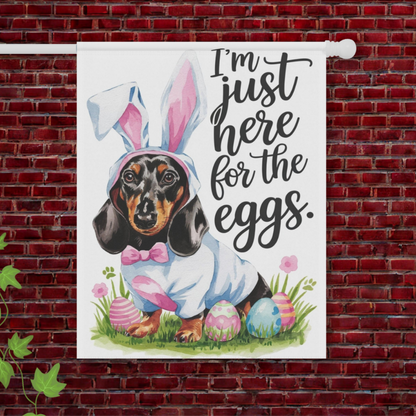 Black Tan Dachshund Easter Yard Flag