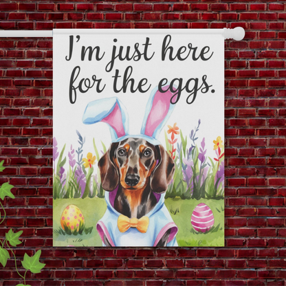 Black and Tan Dachshund Easter Yard Flag