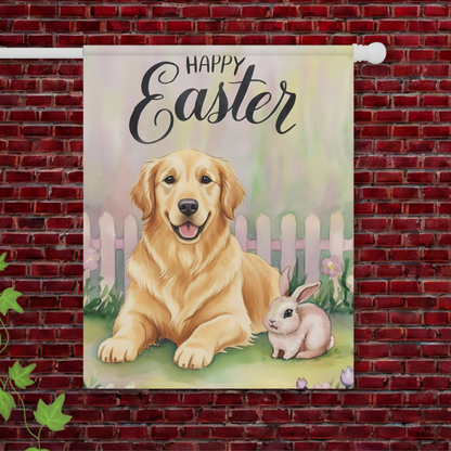Golden Retriever Elegant Easter Garden Flag 24.5'' × 32''