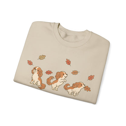 Blenheim Cavalier Chasing Leaves Sweatshirt