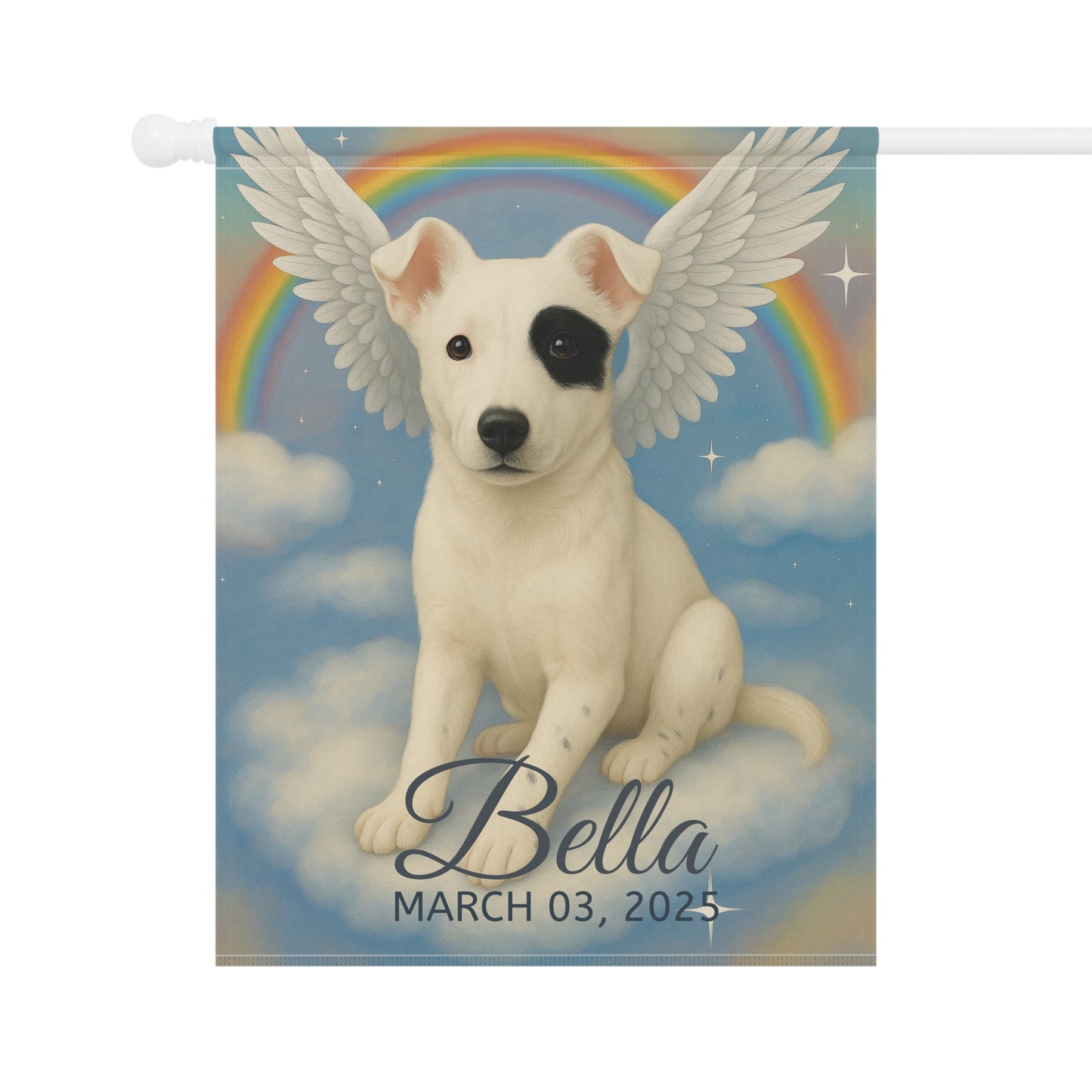 Custom Mutt Angel Garden Flag