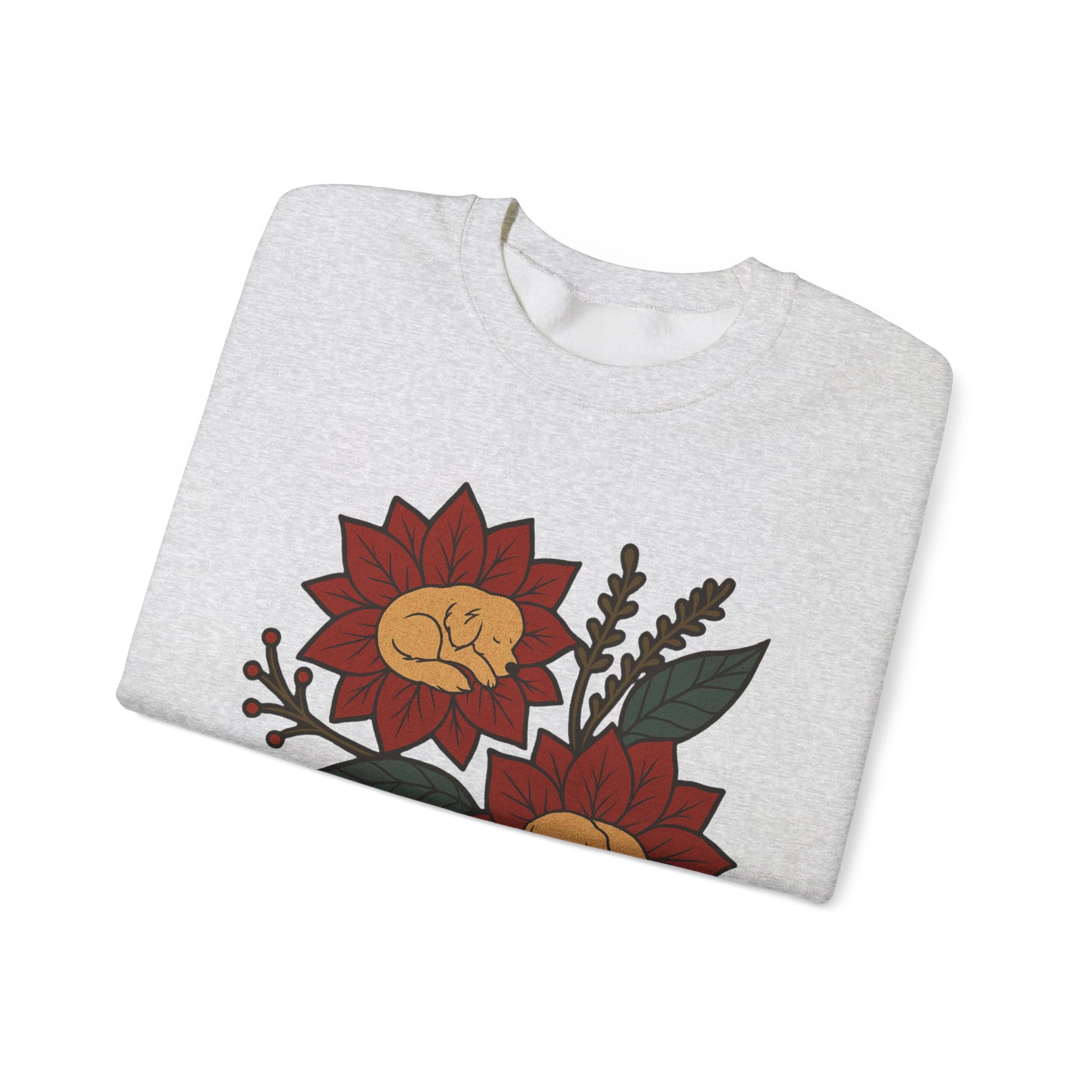 Golden Retriever Christmas Flower Sweatshirt