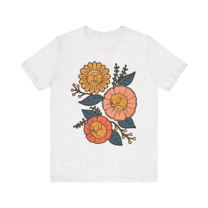Golden Retriever Sleeping Flowers TShirt