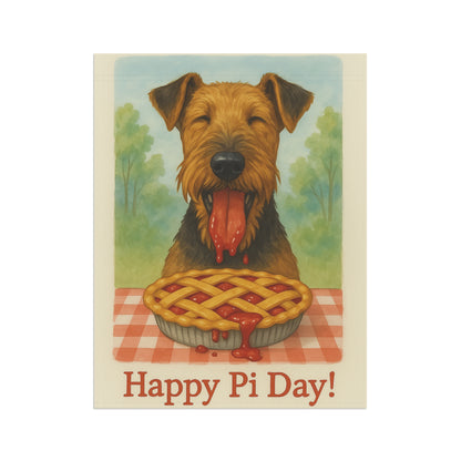 Airedale Terrier Pi Day Garden Flag