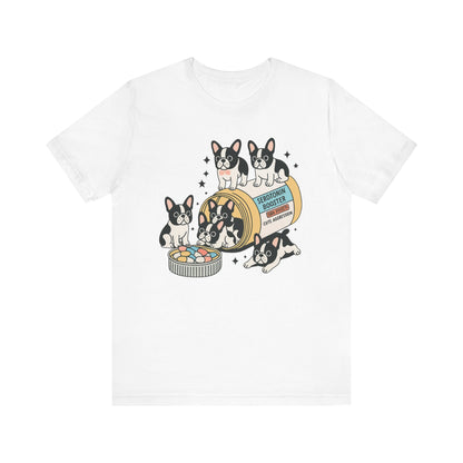 Serotonin Tee Piebald French Bulldog