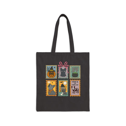 Black Frenchie Halloween Stamps Tote Bag