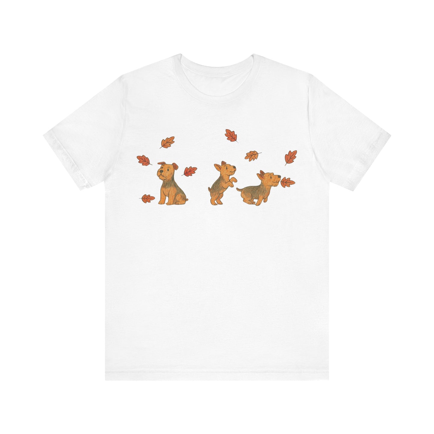 Airedale Terrier Chasing Leaves TShirt