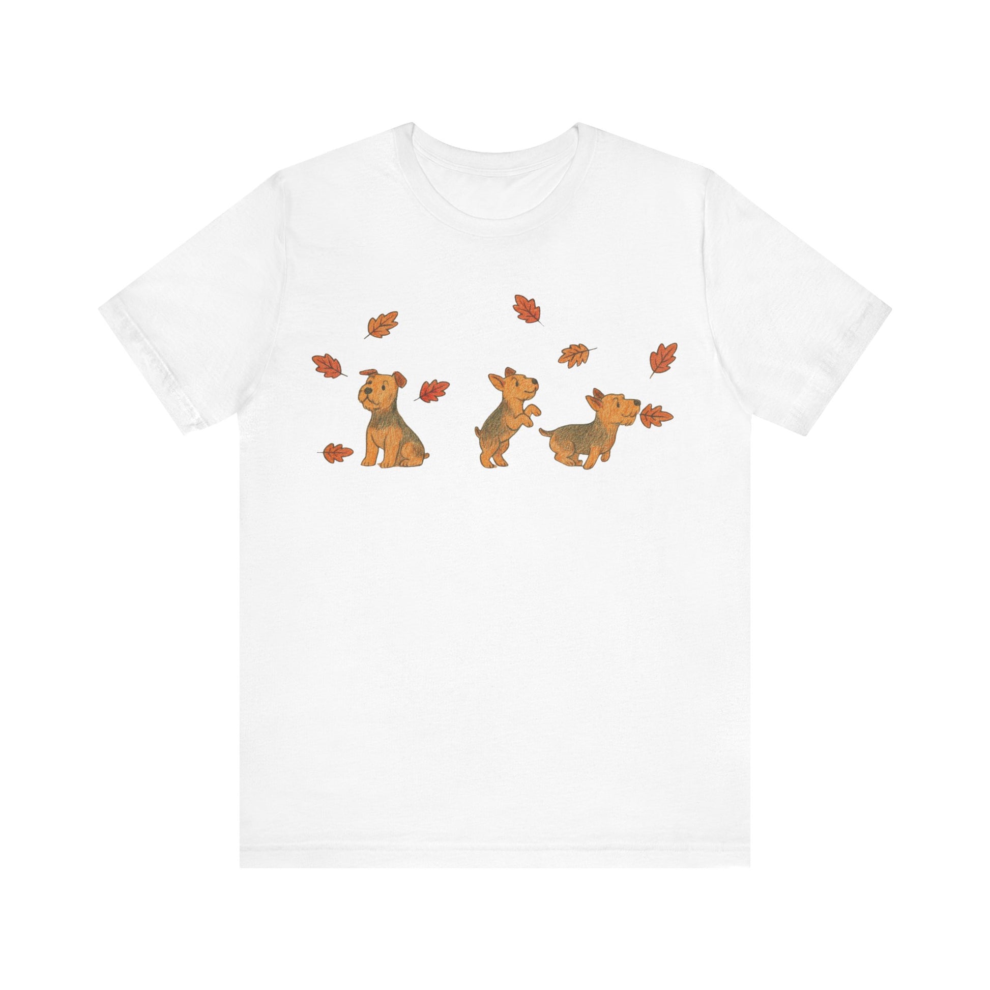Airedale Terrier Chasing Leaves TShirt