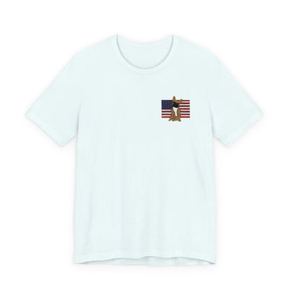 Embroidered Flag Fawn Frenchie TShirt