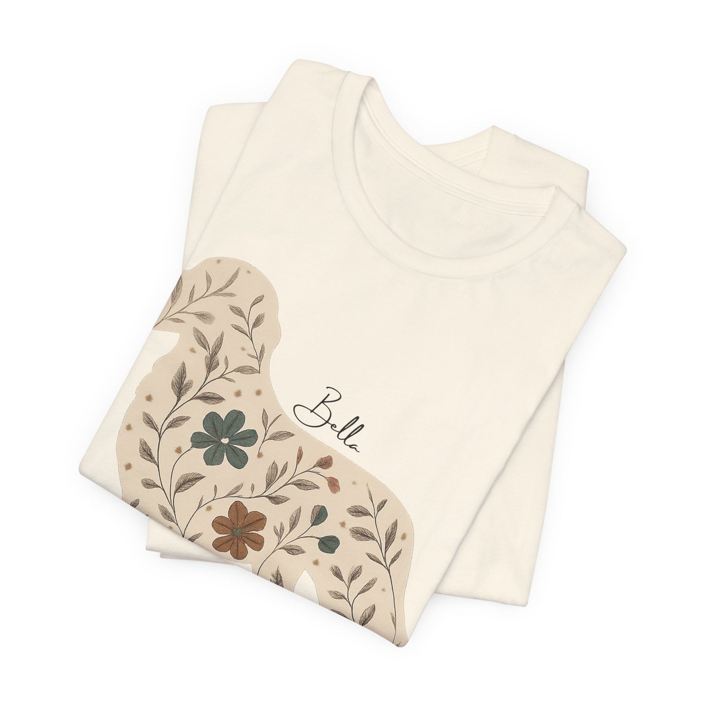 Golden Retriever Floral Silhouette TShirt