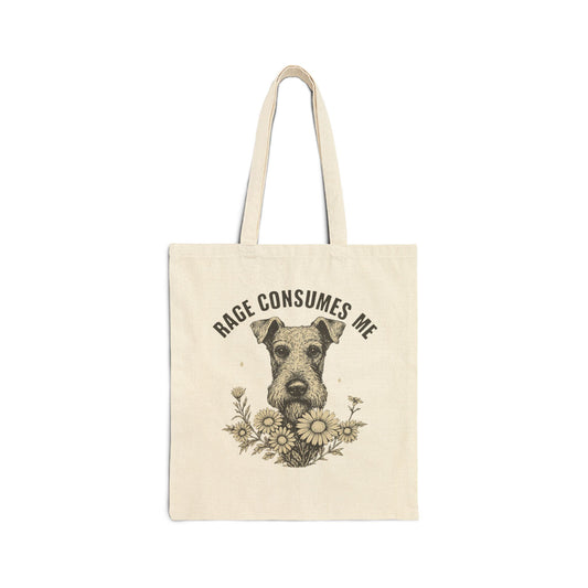 Airedale Terrier Rage Tote Bag