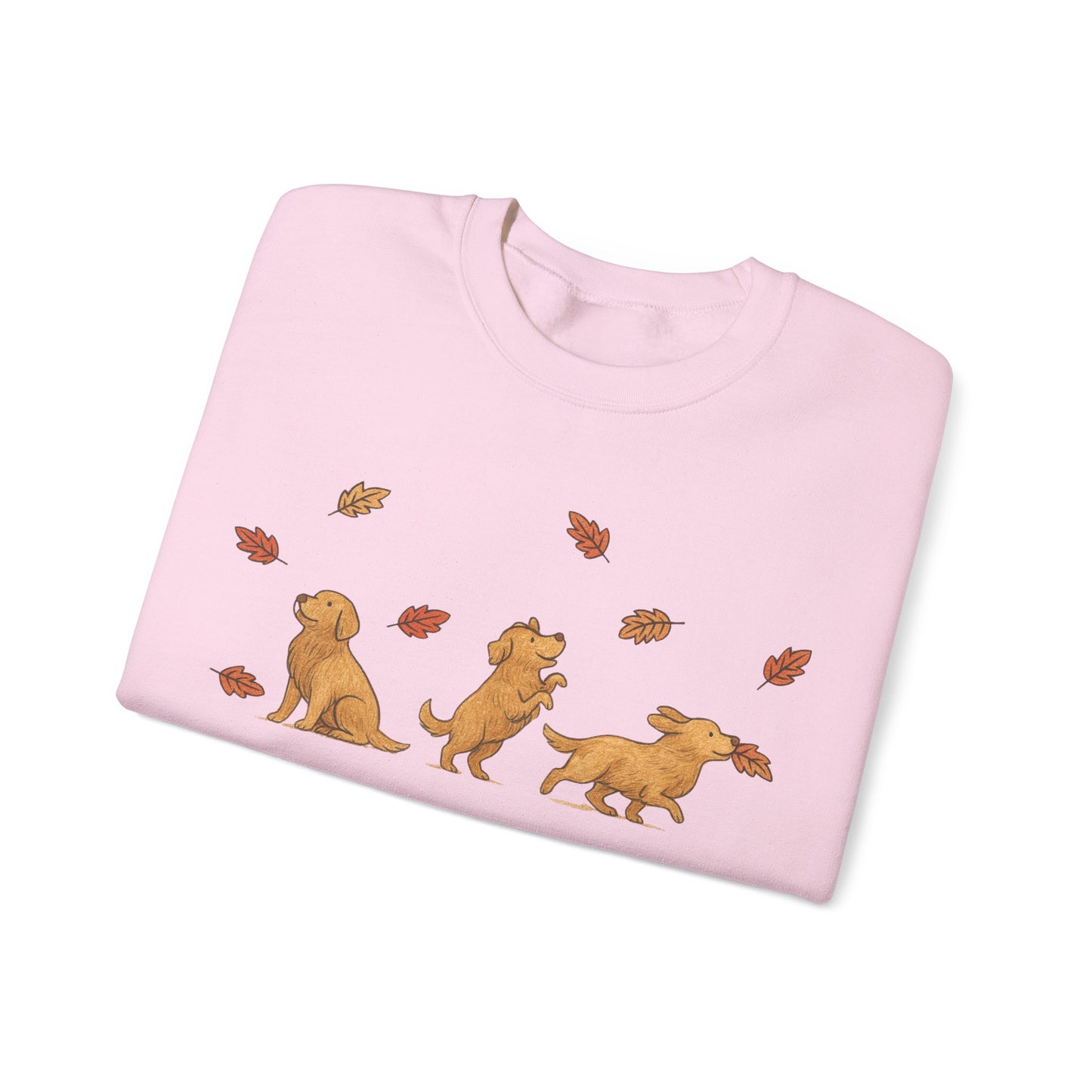 Golden Retriever Chasing Leaves Sweatshirt