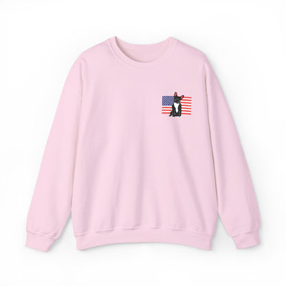 Embroidered Flag Black Frenchie Sweatshirt