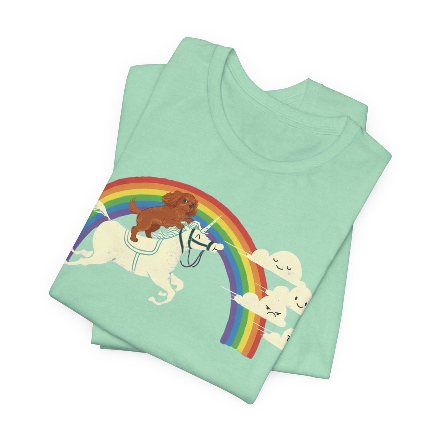 Rainbow Unicorn Ruby Cavalier Tshirt