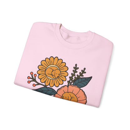 Golden Retriever Sleeping Flowers Sweatshirt