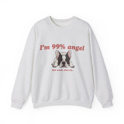 Piebald Frenchie Angel 99% Sweatshirt