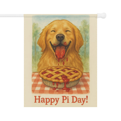 Golden Retriever Pi Day Garden Flag