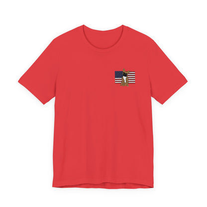 Embroidered Flag Fawn Frenchie TShirt