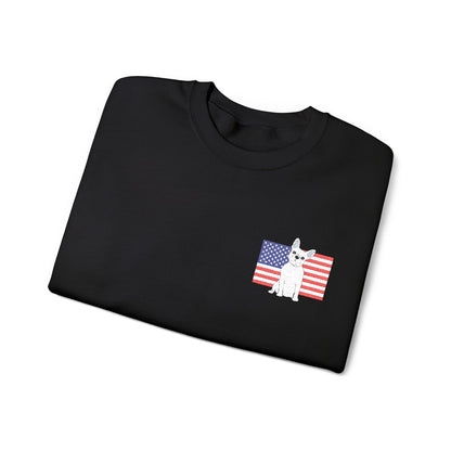 Embroidered Flag White Frenchie Sweatshirt