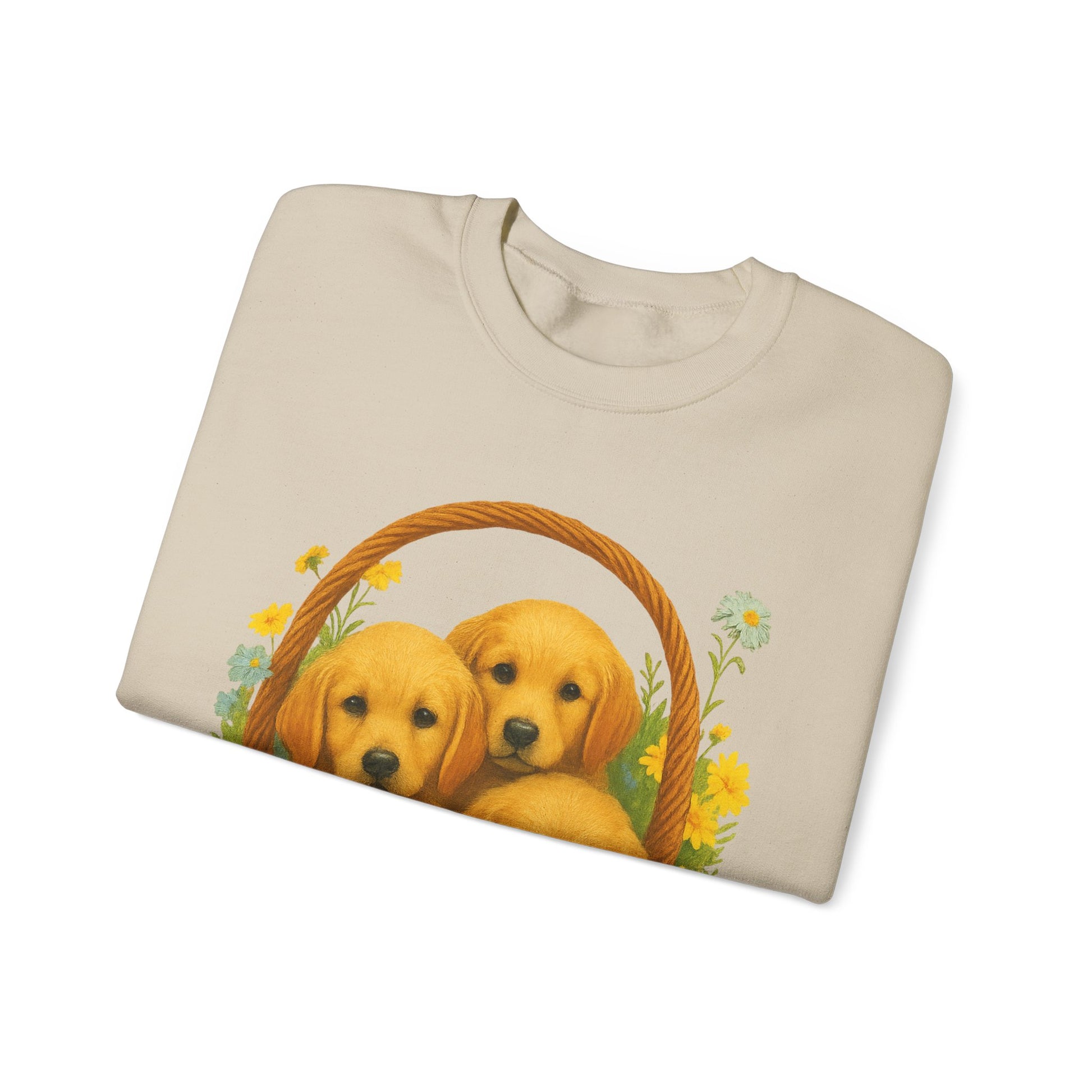 Puppy Basket Golden Retriever Sweatshirt