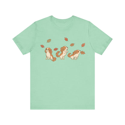 Blenheim Cavalier Chasing Leaves TShirt