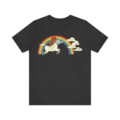 Rainbow Unicorn Ruby Cavalier Tshirt
