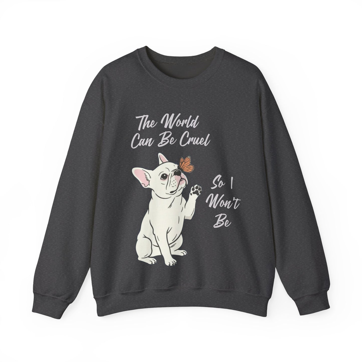 Cruel World White Frenchie Sweatshirt
