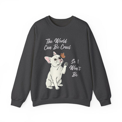 Cruel World White Frenchie Sweatshirt