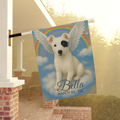 Custom Mutt Angel Garden Flag