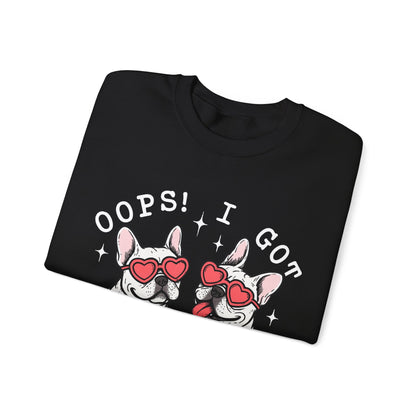 White Frenchie Oops Sweatshirt