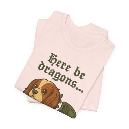 Blenheim Cavalier Here Be Dragons TShirt