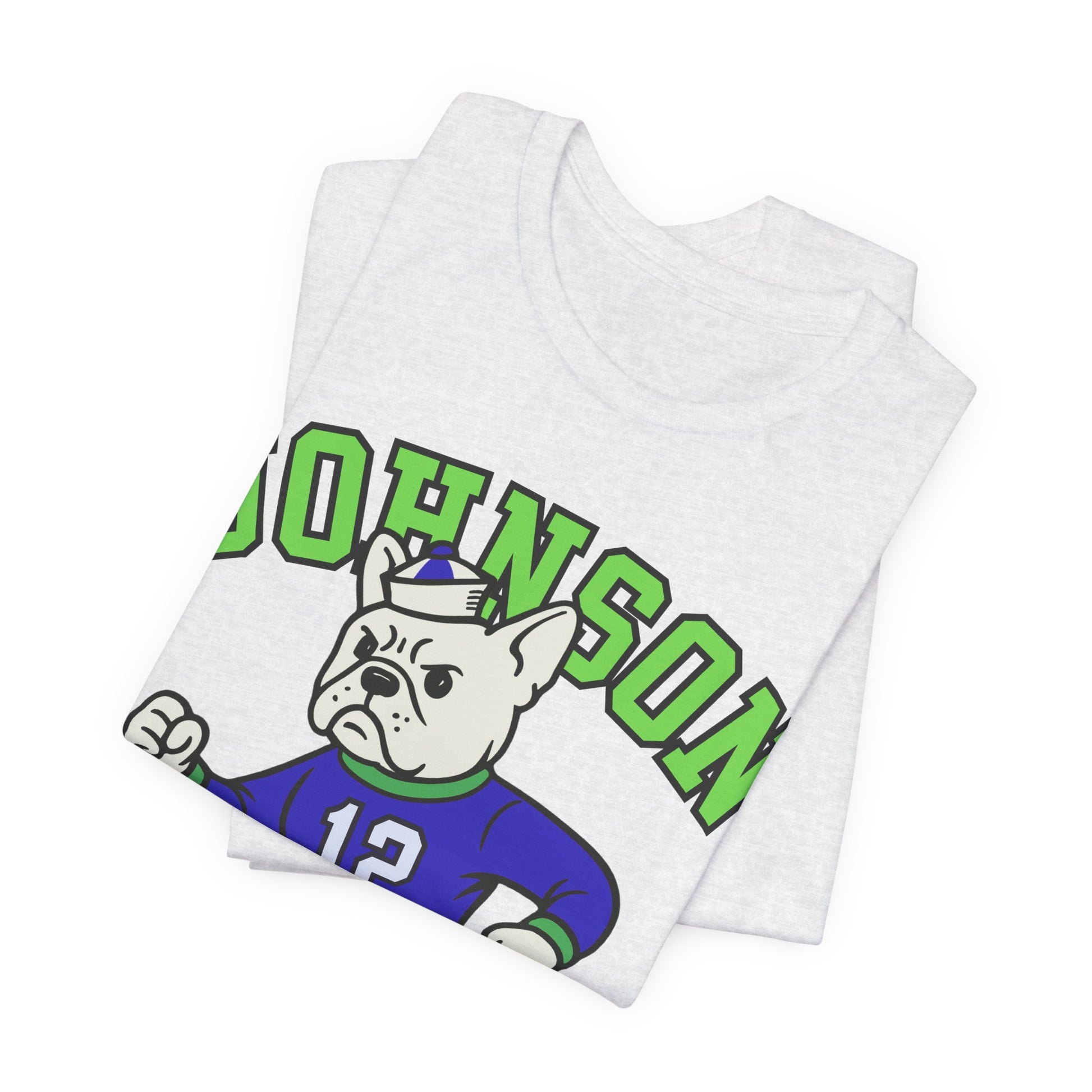 White Frenchie College Mascot TShirt