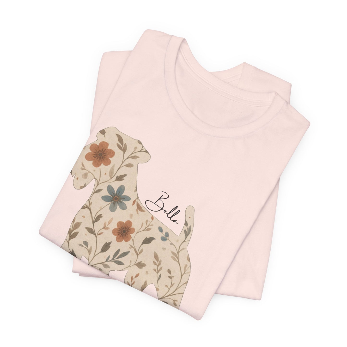 Airedale Terrier Floral Silhouette TShirt
