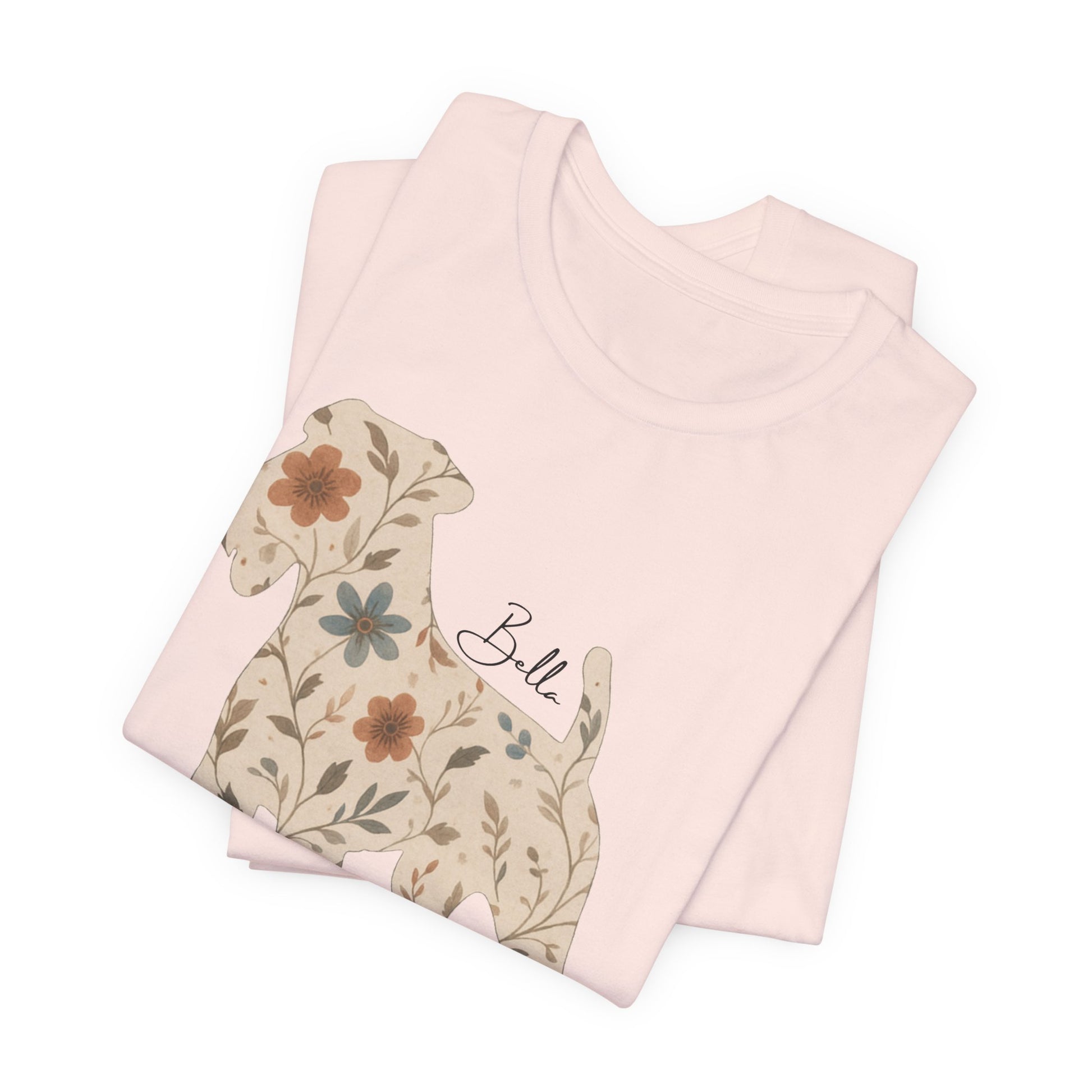 Airedale Terrier Floral Silhouette TShirt