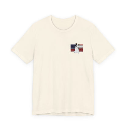Embroidered Flag Piebald Frenchie TShirt