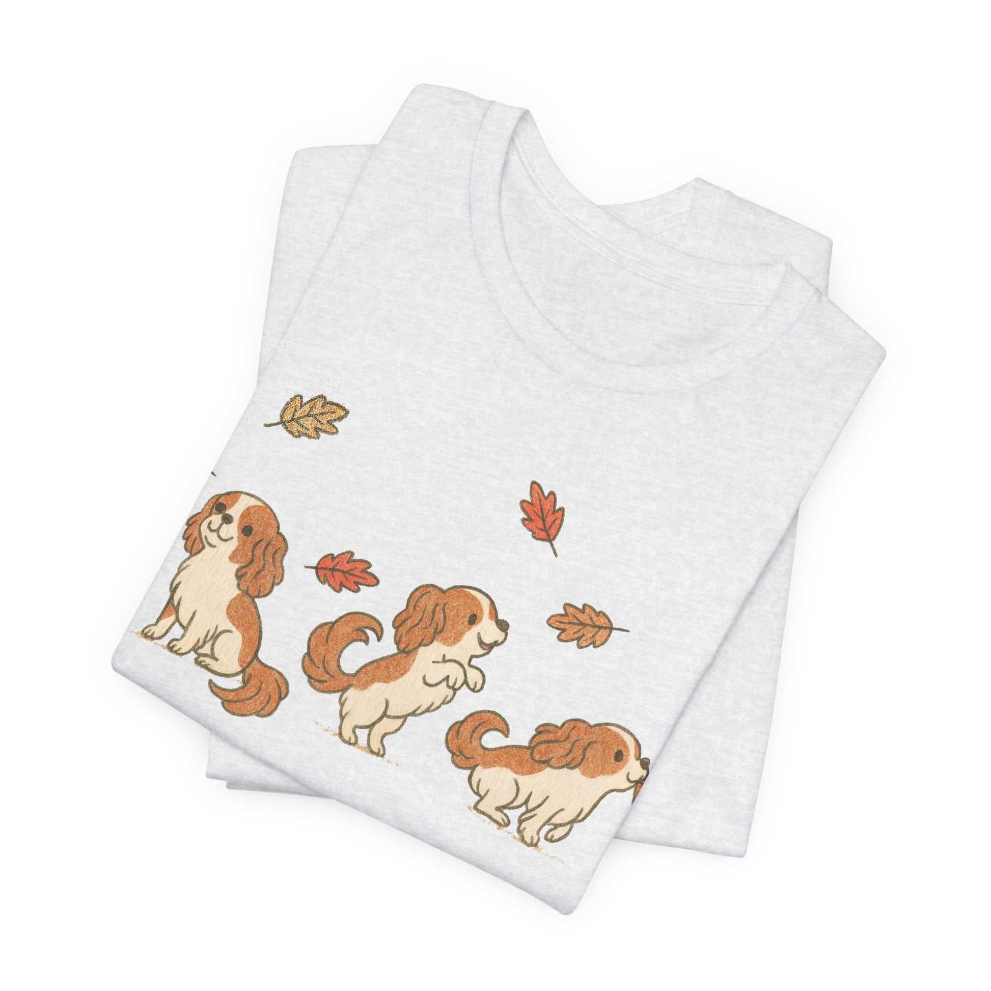 Blenheim Cavalier Chasing Leaves TShirt