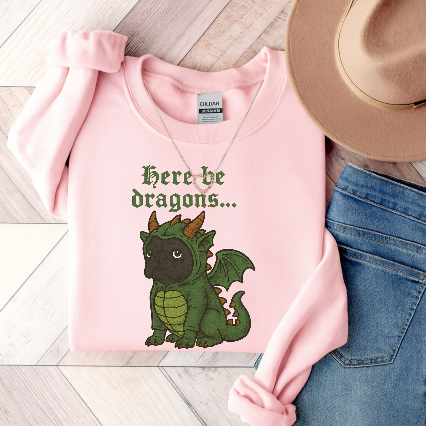 Black Frenchie Dragons Sweatshirt