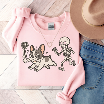Piebald French Bulldog Grave Robber Sweatshirt