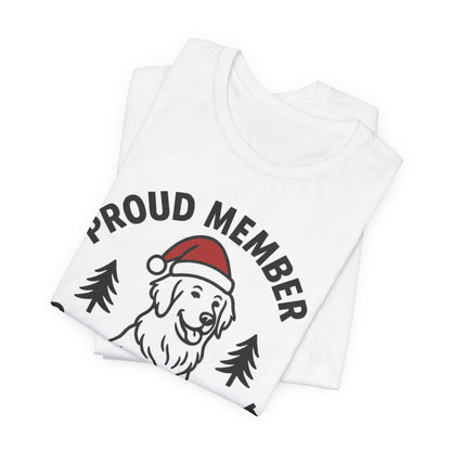 Golden Retriever Naughty List TShirt