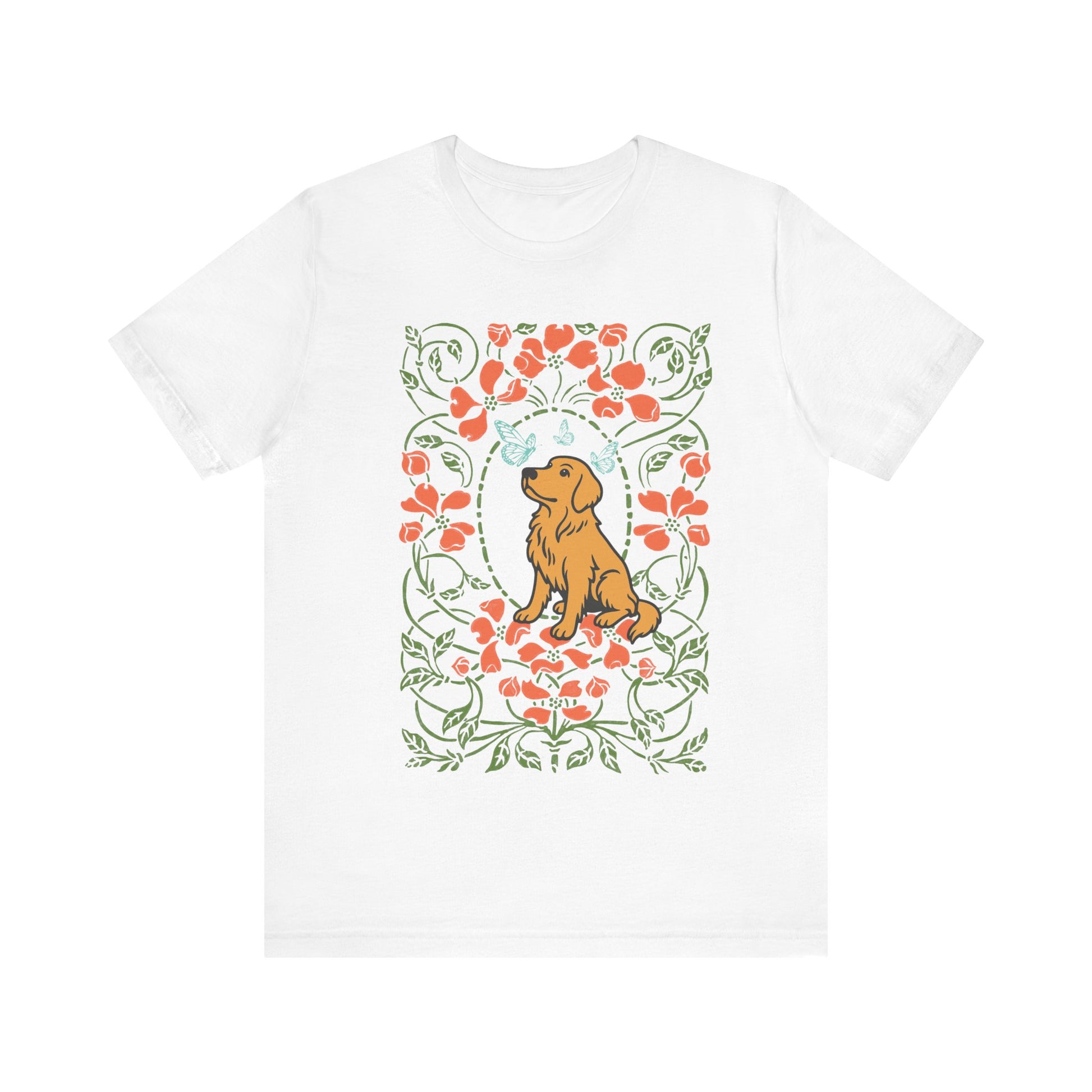 Golden Retriever Butterflies Frame TShirt