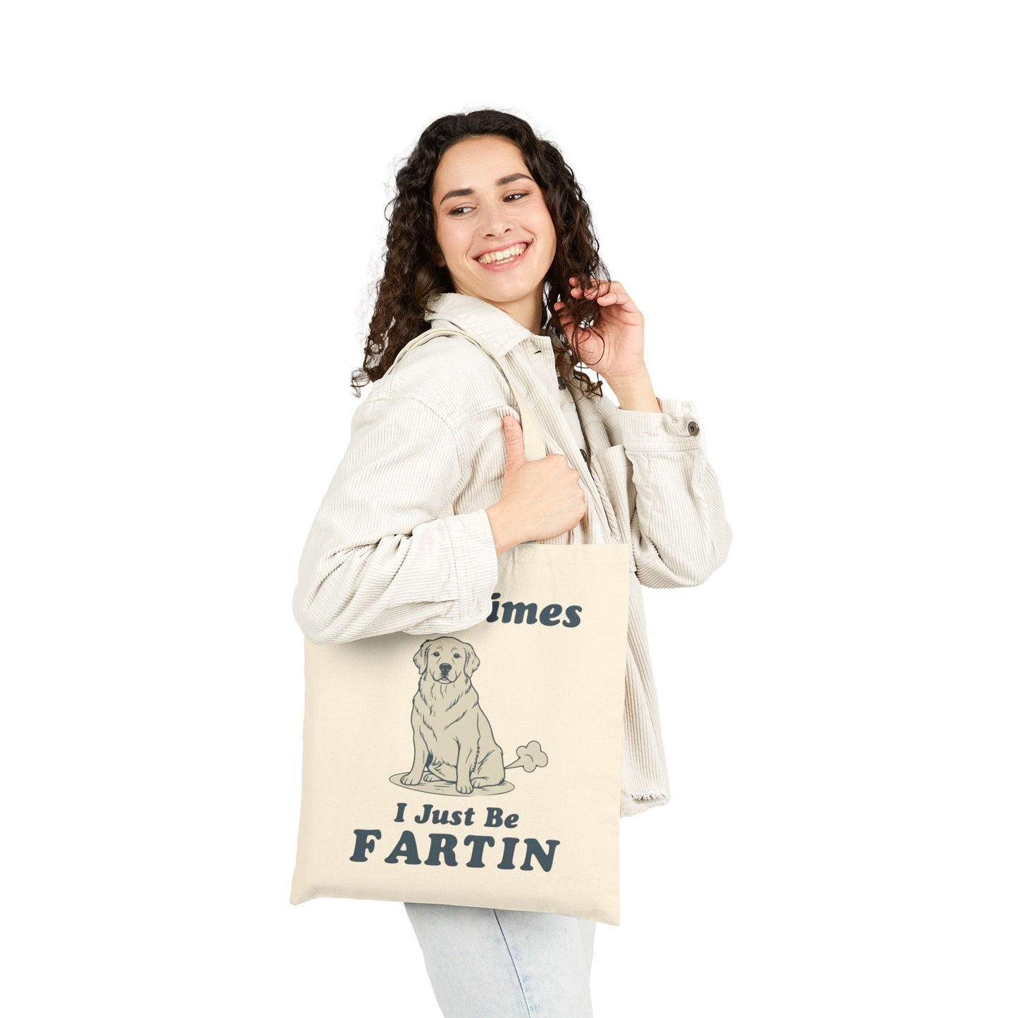 Golden Retriever Fartin Tote Bag