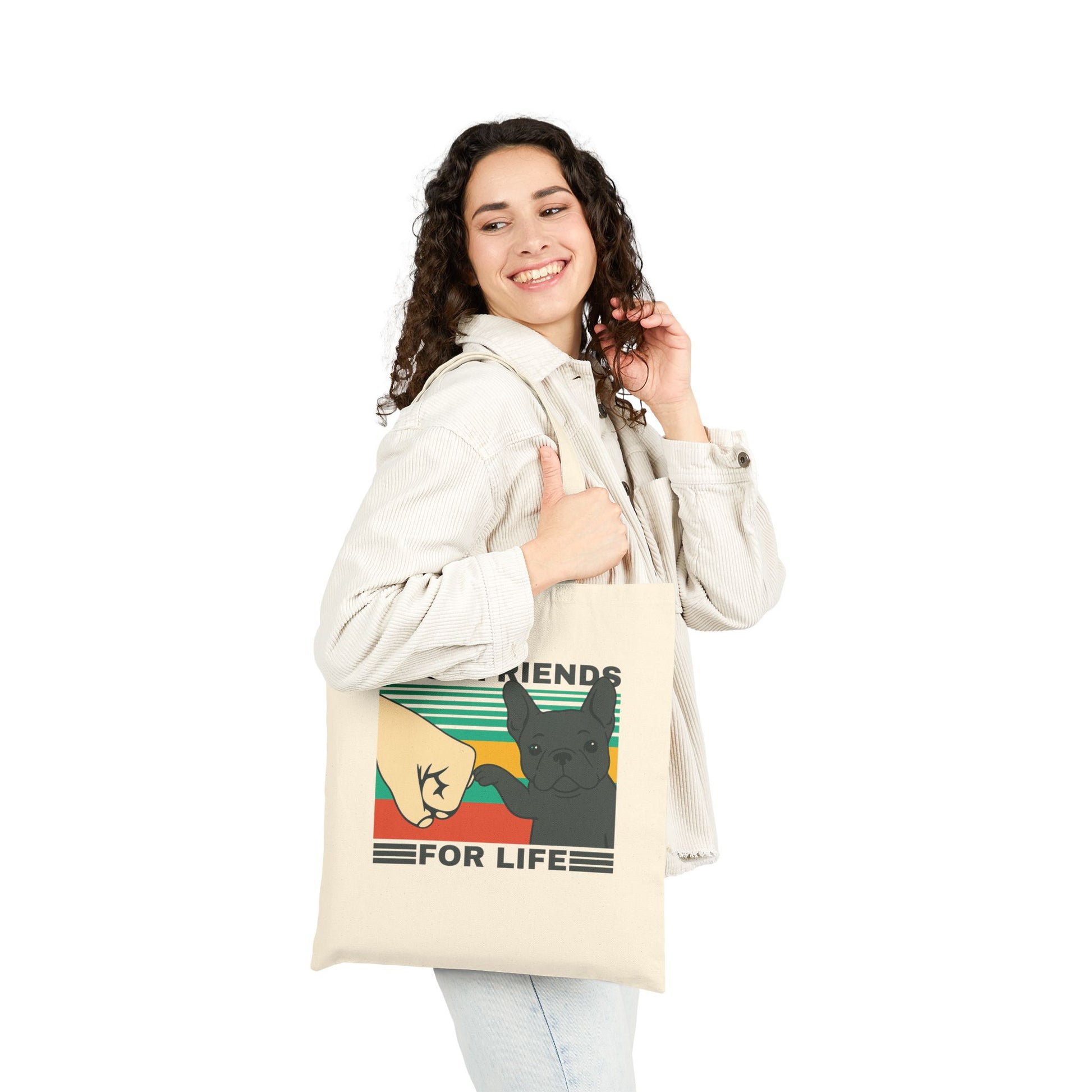 Black Frenchie Besties Tote Bag