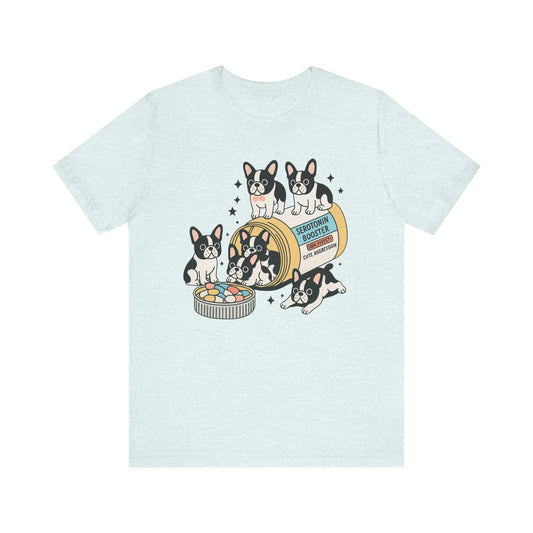Serotonin Tee Piebald French Bulldog