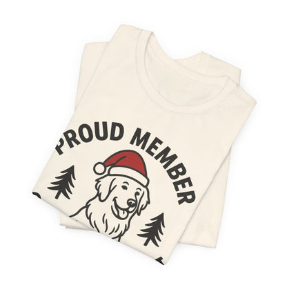 Golden Retriever Naughty List TShirt