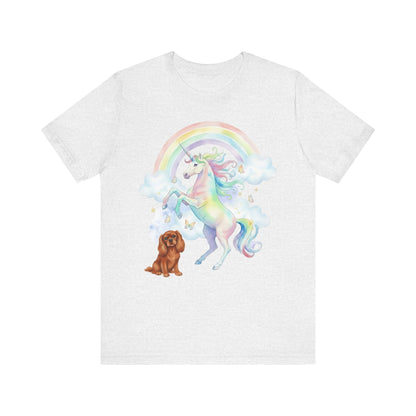 Ruby Cavalier Watercolor Unicorn Tshirt