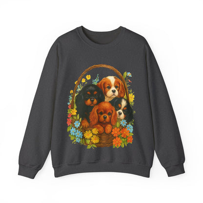 Cavalier Puppy Basket Sweatshirt