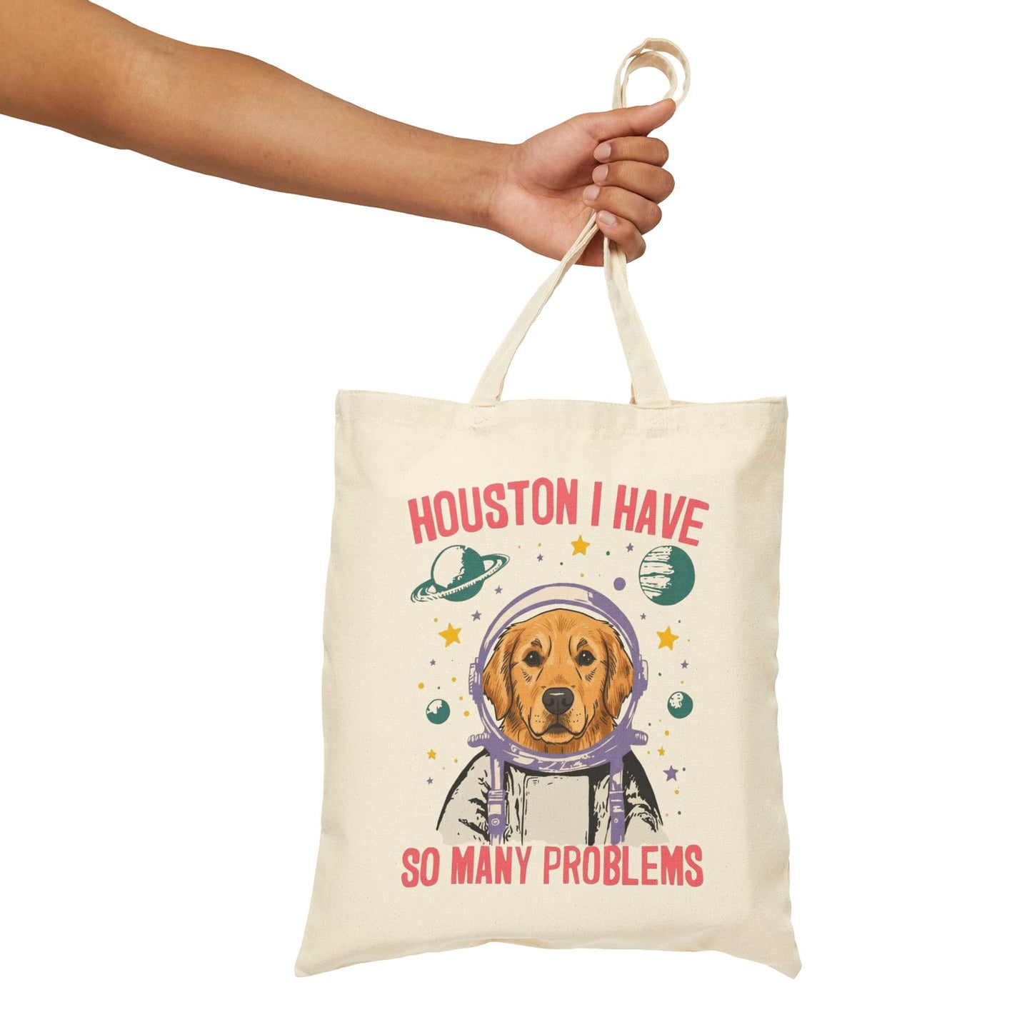 Golden Retriever Houston Space Tote Bag